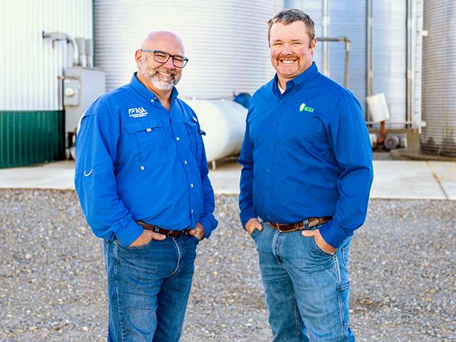 ASA President Scott Metzger (left) and NCGA President Jed Bower (right) live just 20 miles apart and lead two of the nation's largest commodity groups. (Photo by Jessy Woodworth, NCGA)